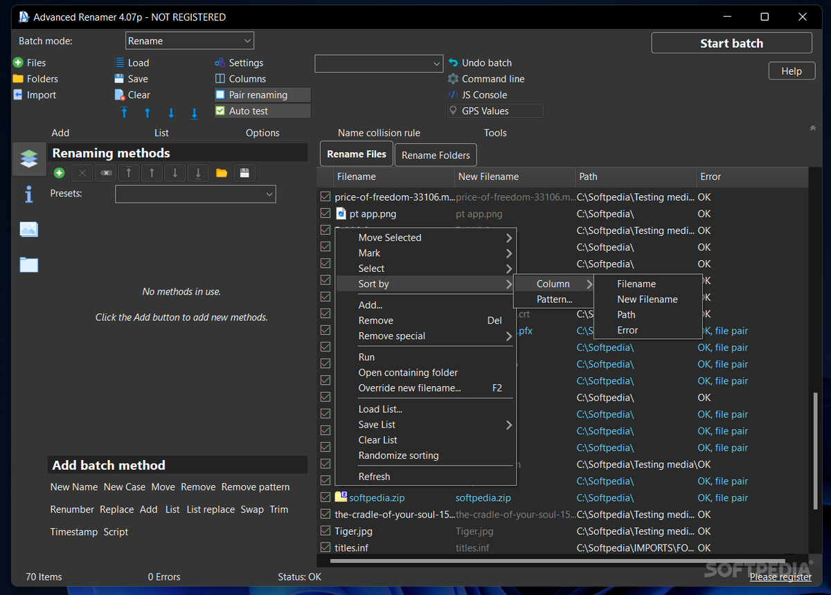 Advanced Renamer أداة تعديل الخطوط
