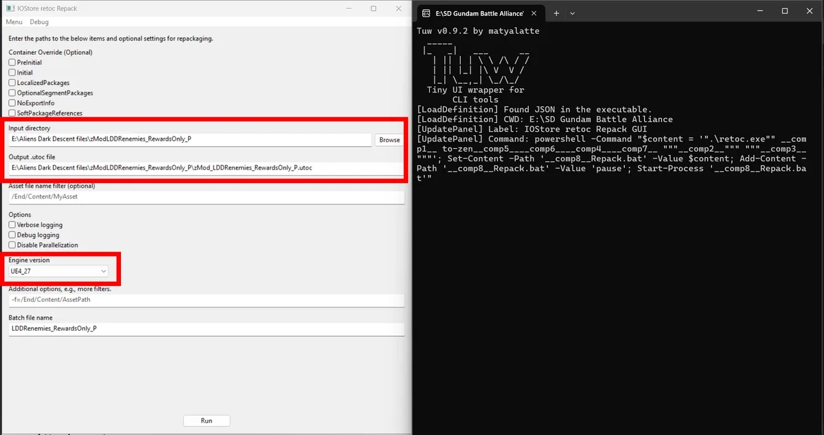 Retoc مع واجهة المستخدم الرسومية