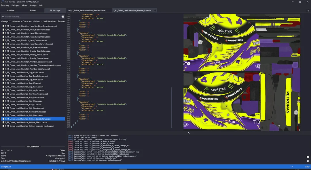 FModel  4+5 برنامج فك ملفات محرك انريل